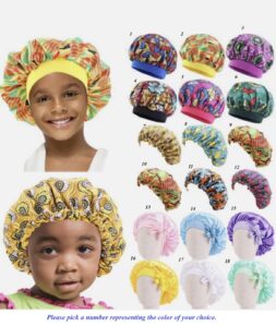 african print kids bonnet
