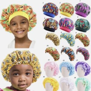 african print kids bonnet