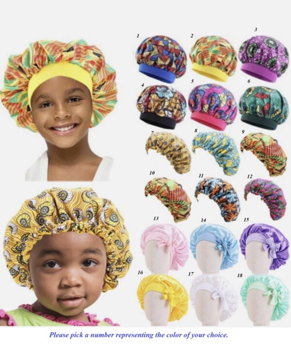 african print kids bonnet