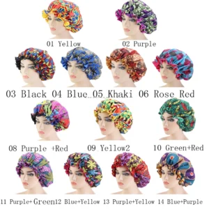 african pattern bonnet