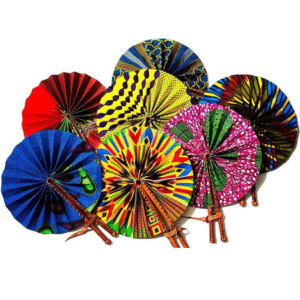 african fabric hand fan