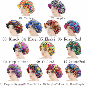 african pattern bonnet