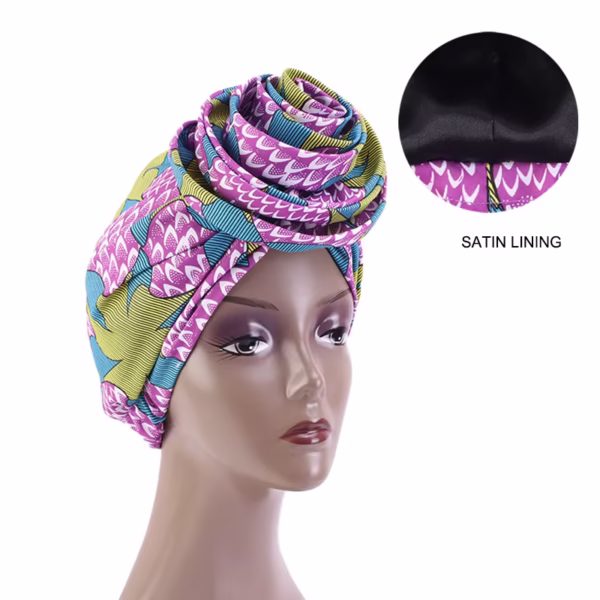 satin lining hairwrap (pre tied)